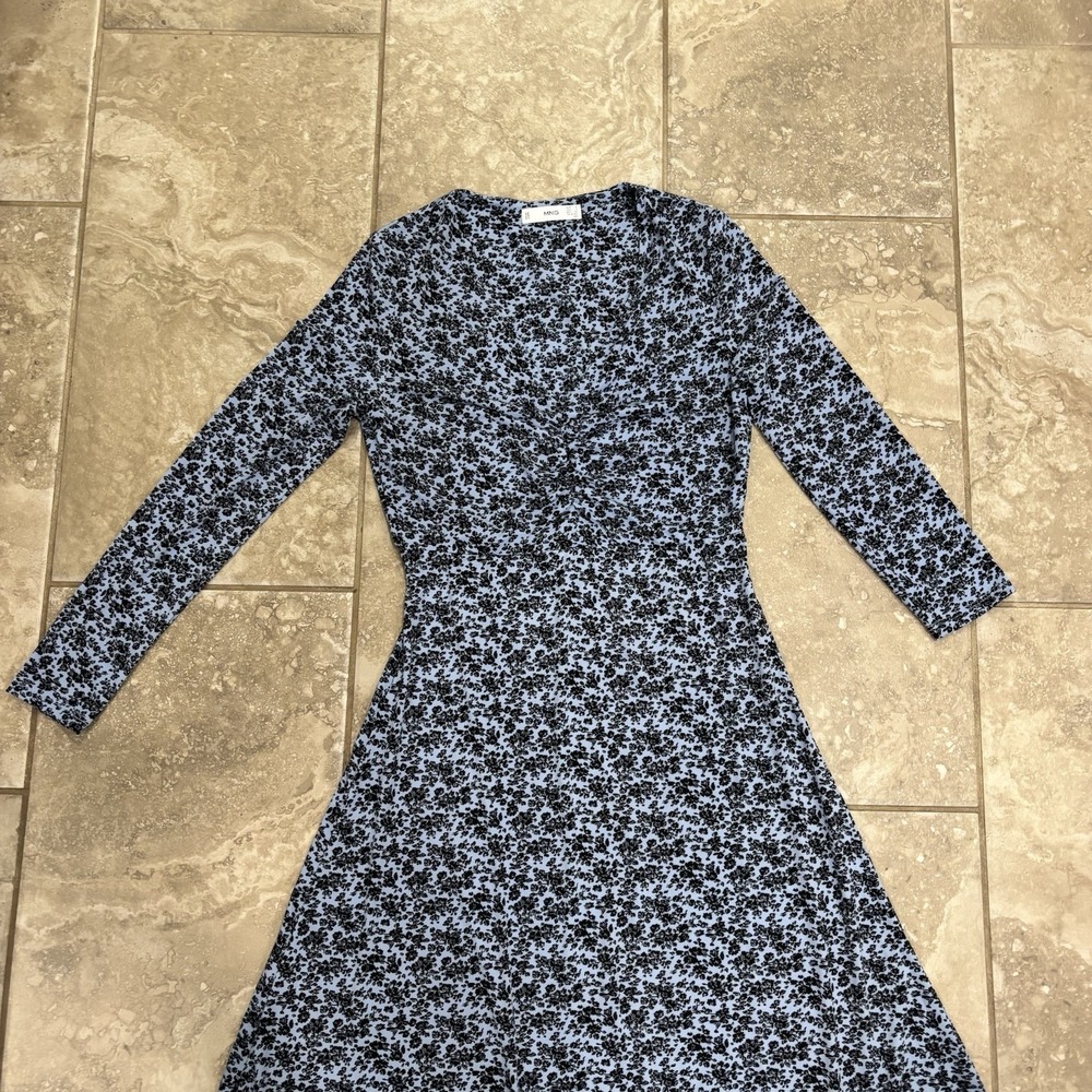 Mango‎ Printed Ruched Dress Size 4 - Picture 6 of 13